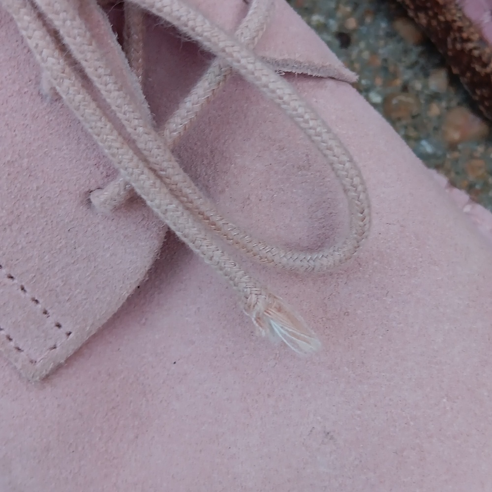 Birkenstock Gary pink suede leather lace up shoes women's 8 - Picture 12 of 12